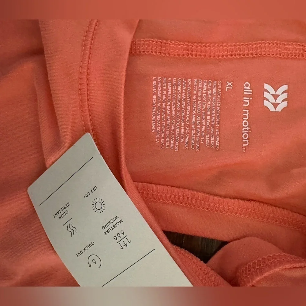All in Motion - Active Muscle Tank Top - Pink/Salmon - Size xlarge - Picture 6 of 7